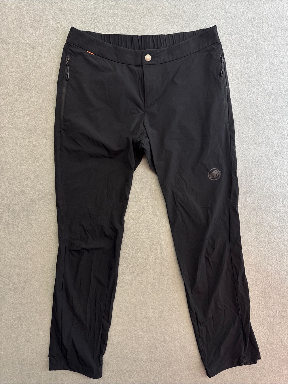 Mammut Pants 34x32 Men's Black Slim Fit Zip Pockets Lightweight Hiking Outdoor